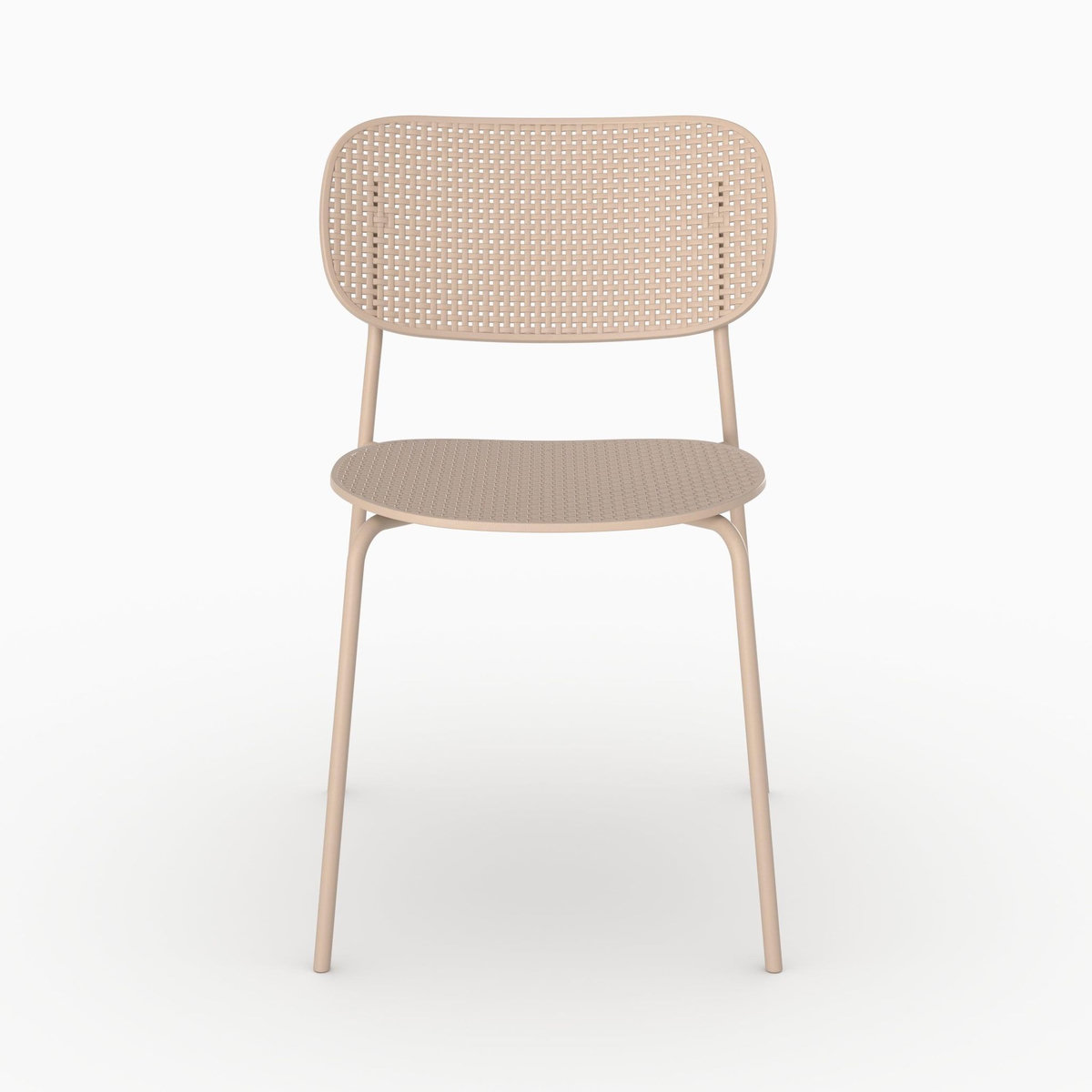 Rendez vous déco Lot de 2 chaises de jardin empilables en plastique beige-Géa