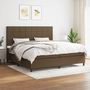 Voir la diapositive 2 : VIDAXL Sommier a lattes de lit avec matelas Marron fonce 200x200 cm