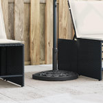 VIDAXL Base de parasol pour mats Ø38 / 48 mm 9 kg demi-rond