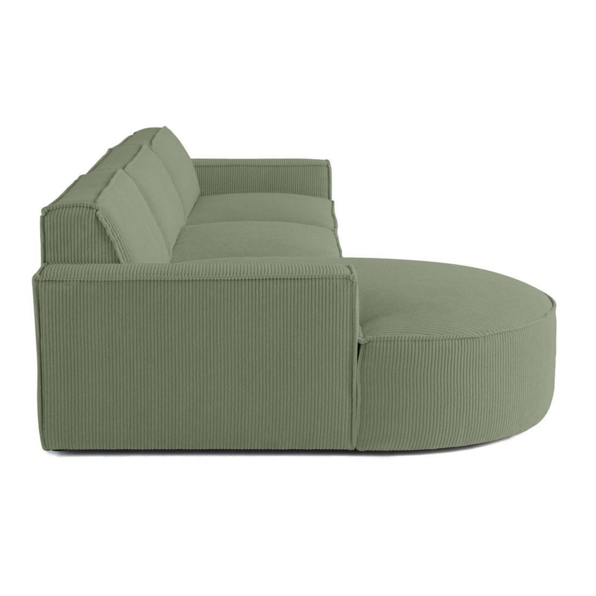 LISA DESIGN Spiaggia - canapé d'angle gauche - 5 places - en velours côtelé