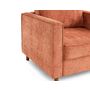 Voir la diapositive 6 : LISA DESIGN Jake - fauteuil en tissu velours relief - pieds en bois foncé