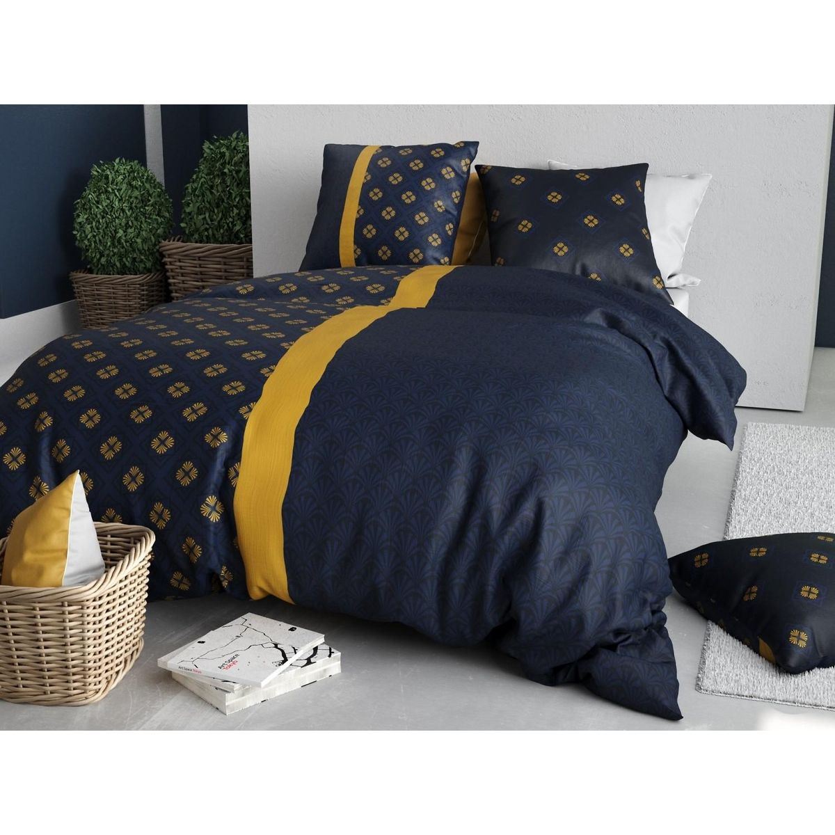 ATELIER DU COTON Parure housse de couette 100%coton 57fils nil