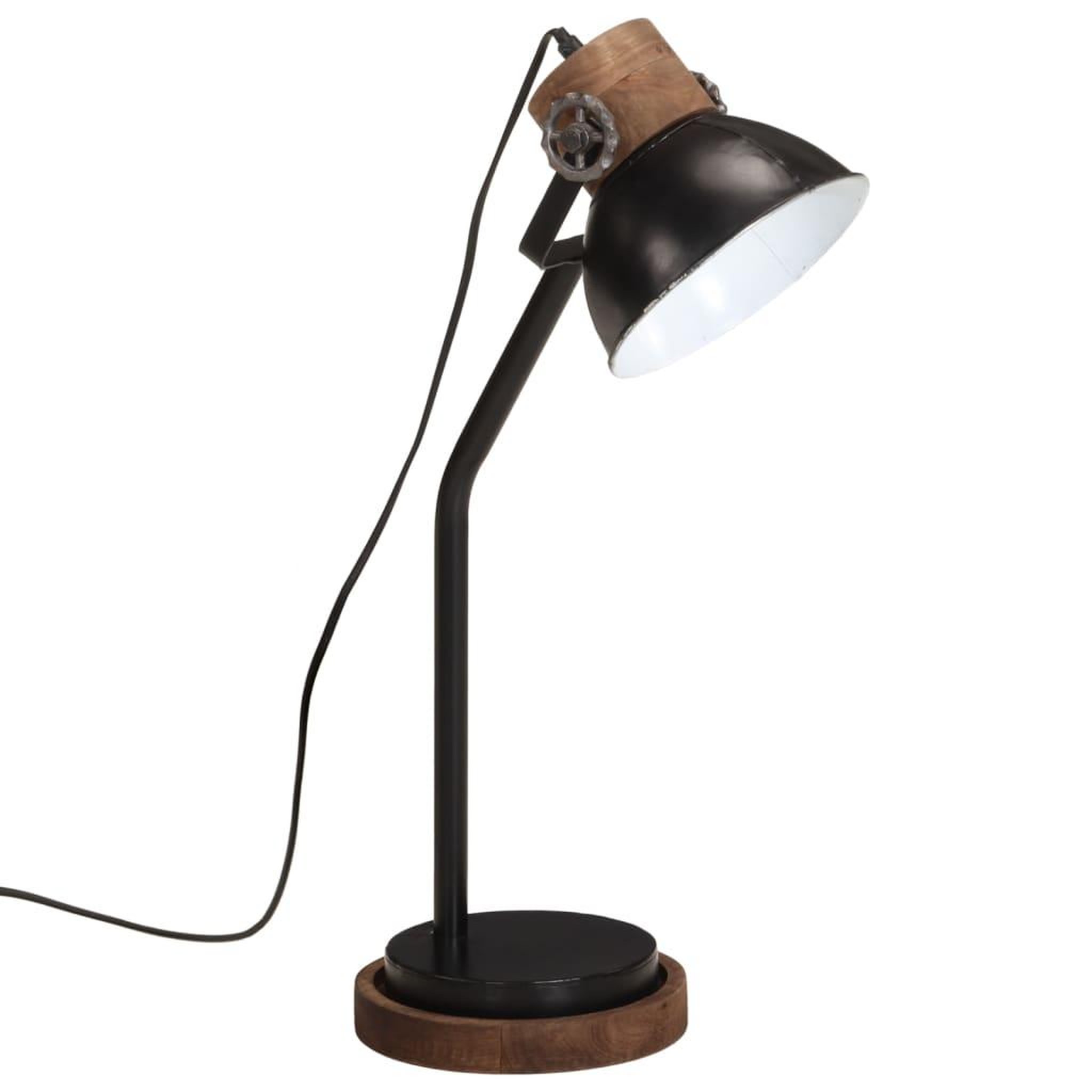 Voir la diapositive 2 : VIDAXL Lampe de bureau 25 W noir 18x18x60 cm E27