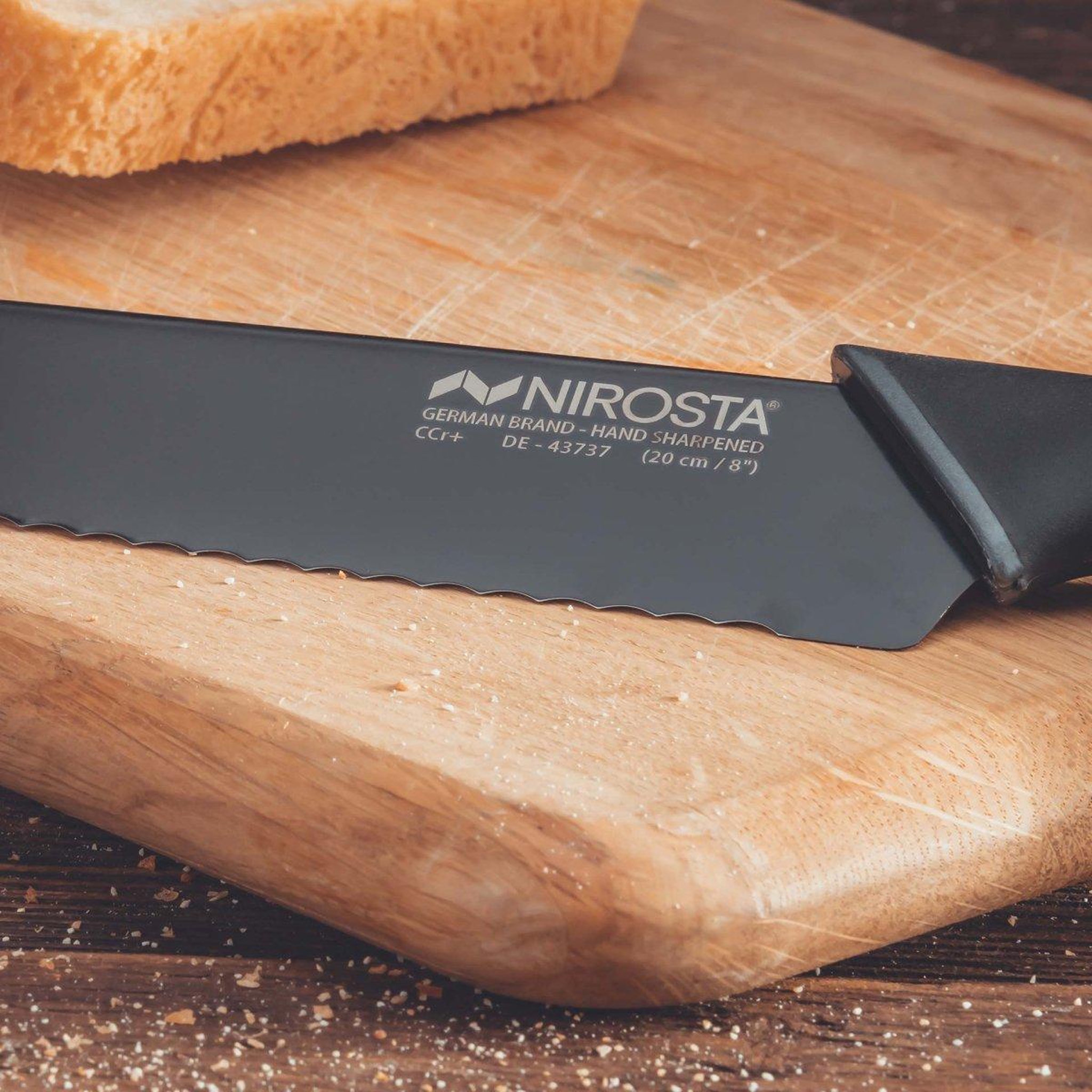 Voir la diapositive 5 : NIROSTA Couteau à pain dentelé Nirosta Black Edition