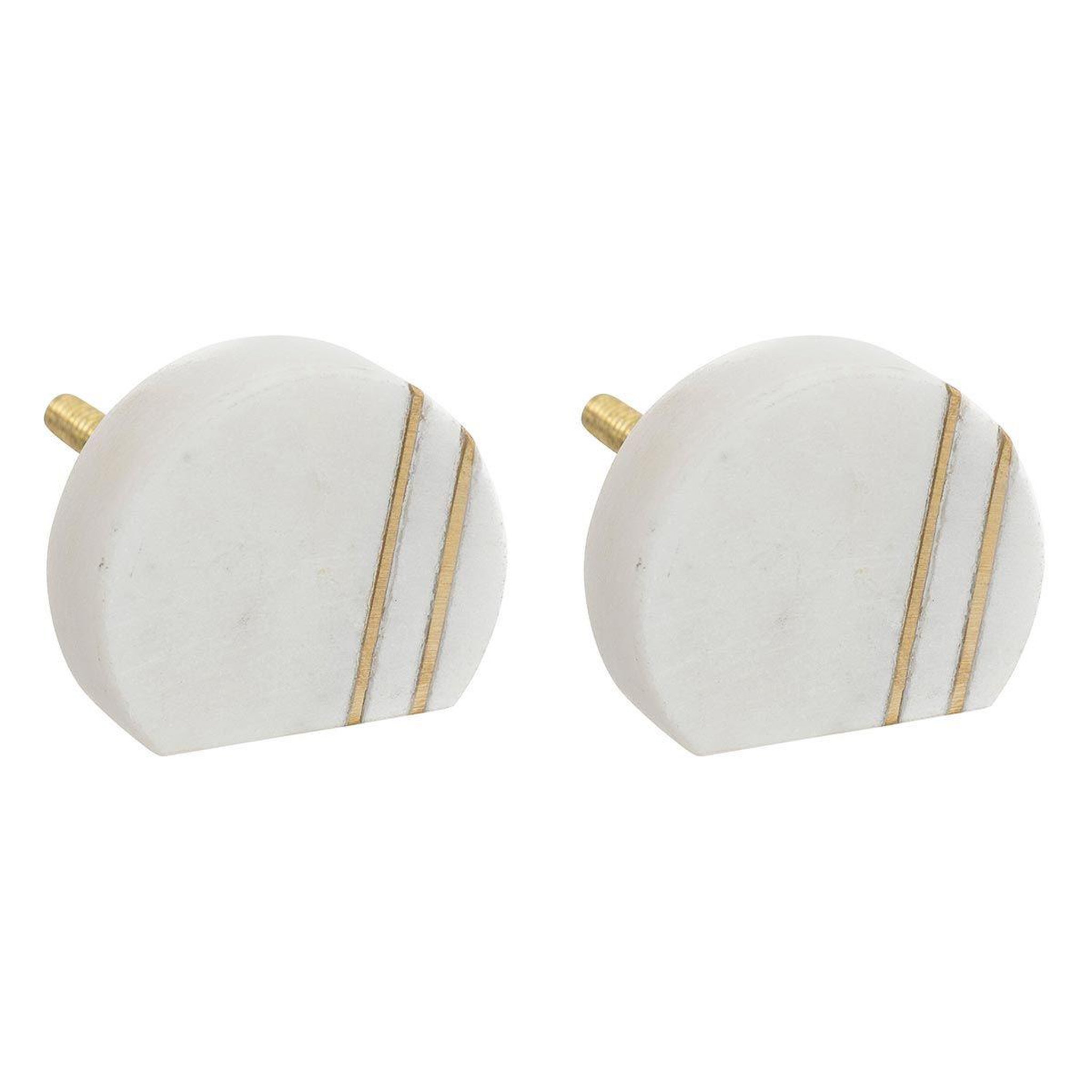 ATMOSPHERA Lot de 2 boutons de meuble  maeva  4cm blanc