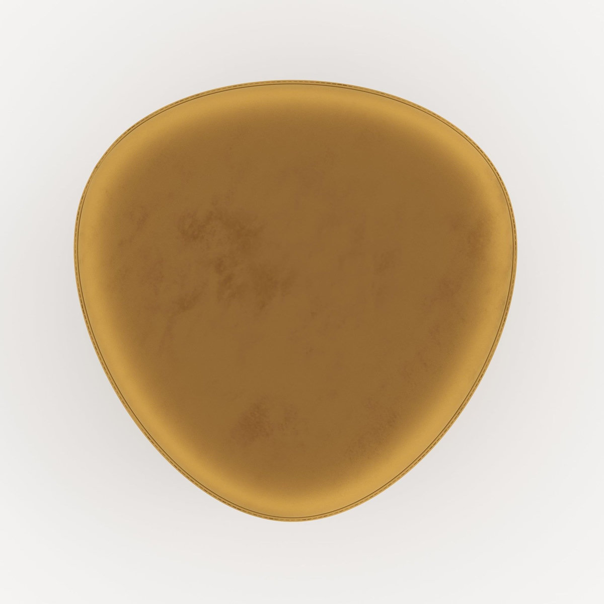 Rendez vous déco Pouf triangulaire en velours jaune-Emmy