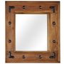 Voir la diapositive 1 : VIDAXL Miroir Bois d'acacia massif 50 x 50 cm