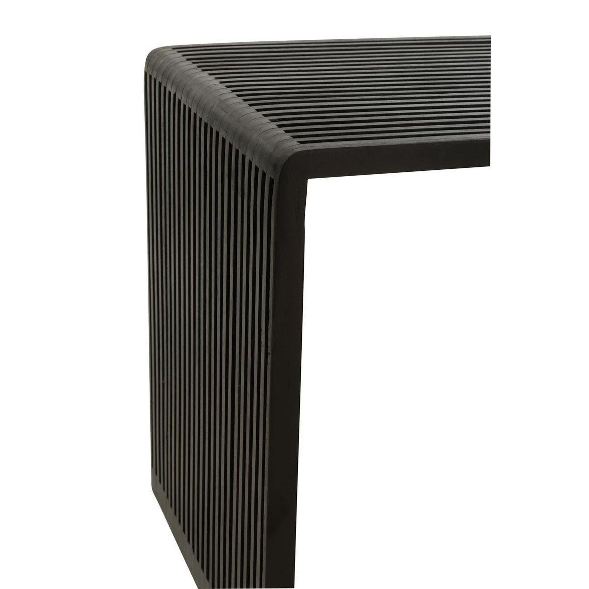 Voir la diapositive 6 : J-LINE Lot de 2 tables basses en bois  teck  50cm noir