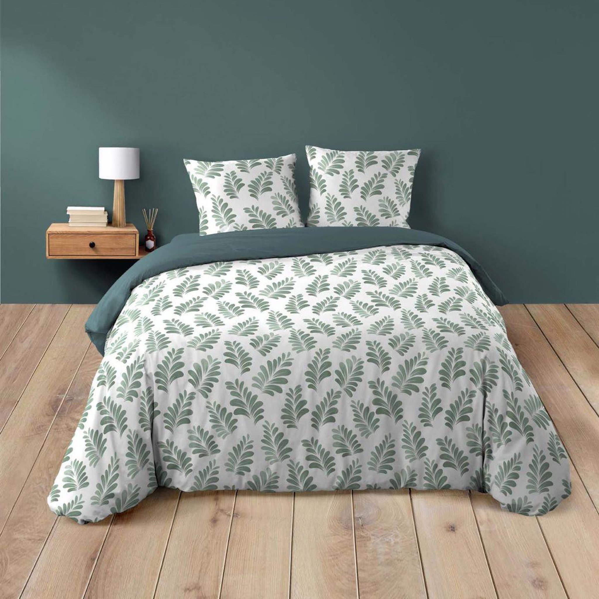 Douceur d'Intérieur Parure de lit 3 pièces  aqualis  240x220cm vert