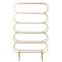 Voir la diapositive 2 : Paris Prix Étagère Design en Verre  Qasr  177cm Doré