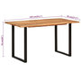 Voir la diapositive 6 : VIDAXL Table de salle a manger 140x70x76 cm Bois d'acacia solide