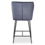 Voir la diapositive 4 : Paris Prix Chaise de Bar Velours Design  Elsa  100cm Gris