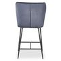 Voir la diapositive 4 : Paris Prix Chaise de Bar Velours Design  Elsa  100cm Gris