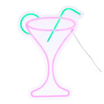 ATMOSPHERA Néon LED Mural  Cocktail  34cm Violet