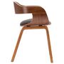 Voir la diapositive 3 : VIDAXL Chaise de salle a manger Gris fonce Tissu et bois courbe