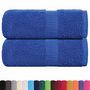 Voir la diapositive 2 : VIDAXL Serviettes d invité 2 pcs bleu 30x50 cm 360 g m² 100% coton