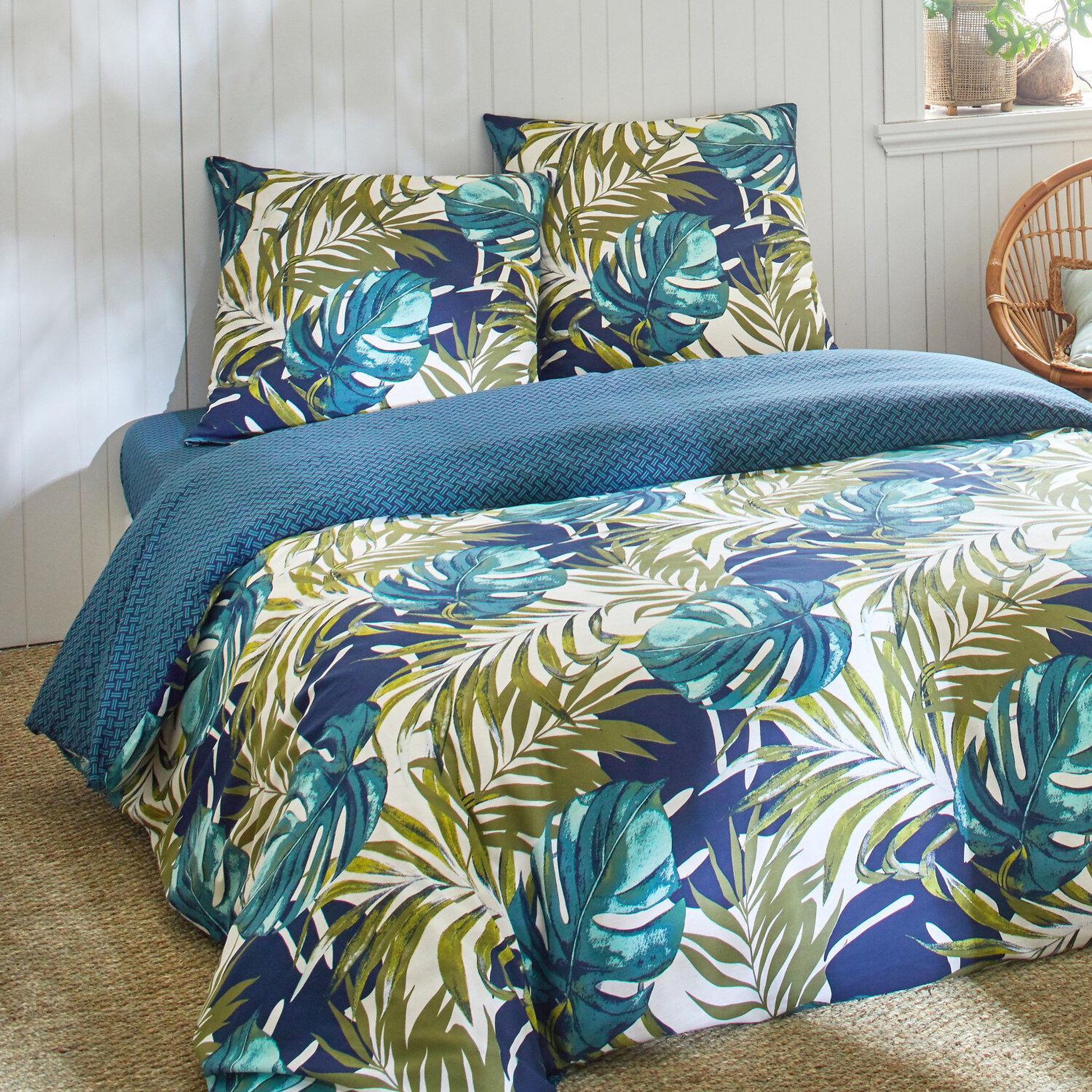 Voir la diapositive 2 : Home collection Parure housse de couette 3 pcs 240x220 cm 100% coton 51 fils terciera