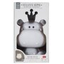 Voir la diapositive 4 : Paris Prix Lampe Veilleuse  Hippopotame  25cm Blanc & Gris