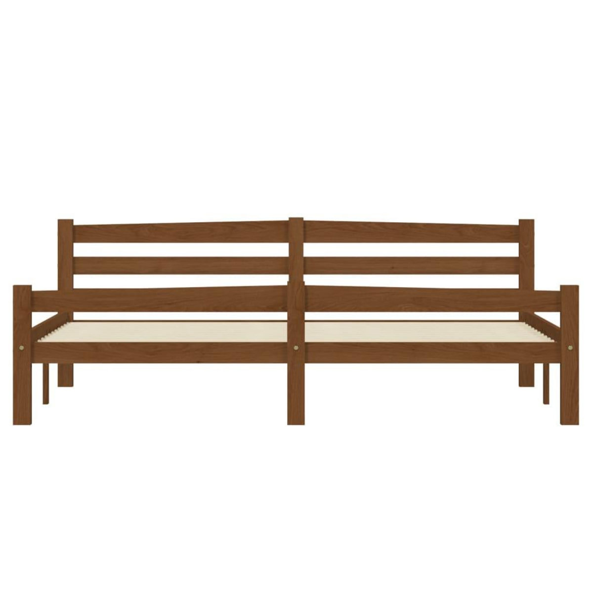 VIDAXL Cadre de lit sans matelas marron miel bois massif pin 180x200cm
