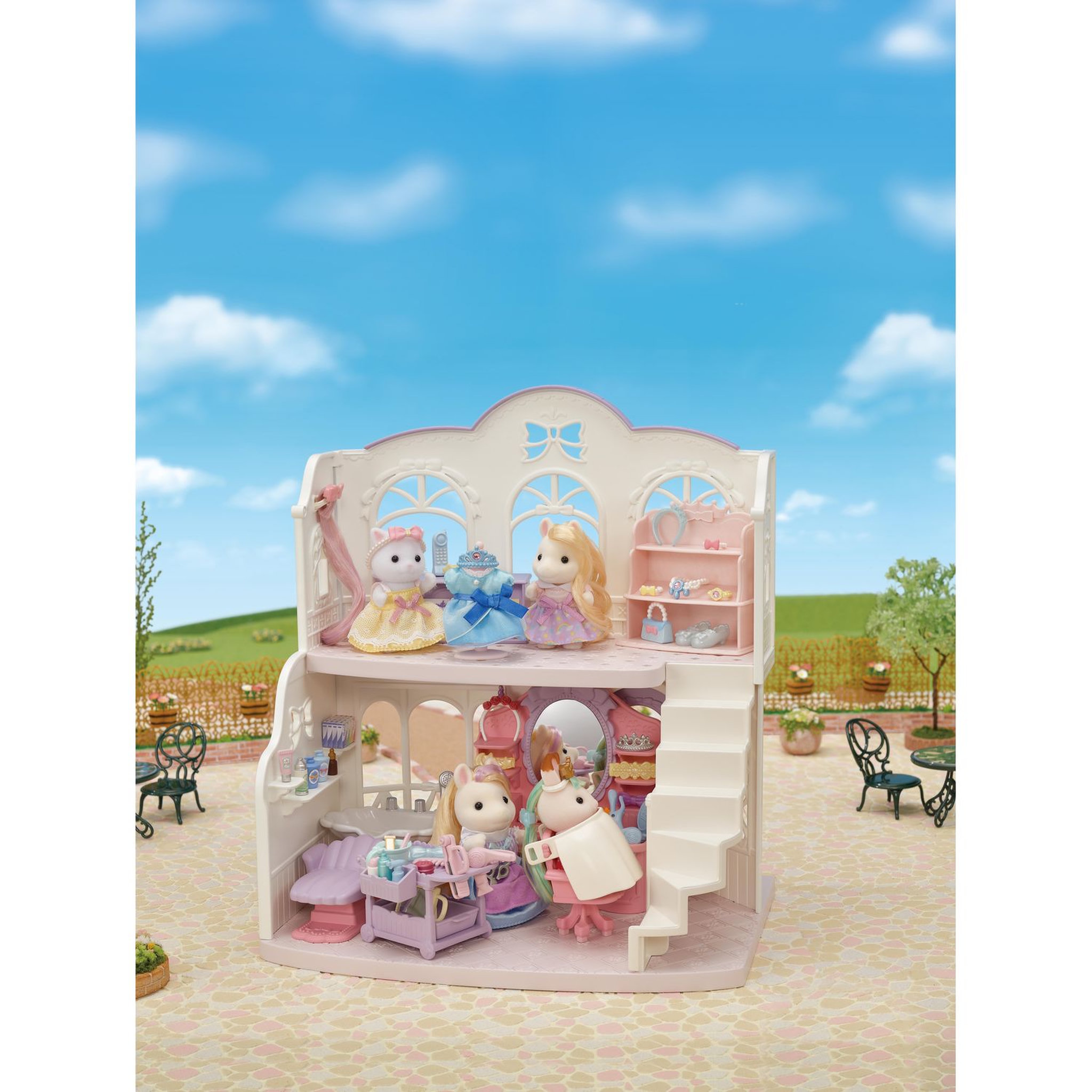 Voir la diapositive 5 : Epoch d'Enfance 5644 La maman poney et son kit de coiffure - Sylvanian Families
