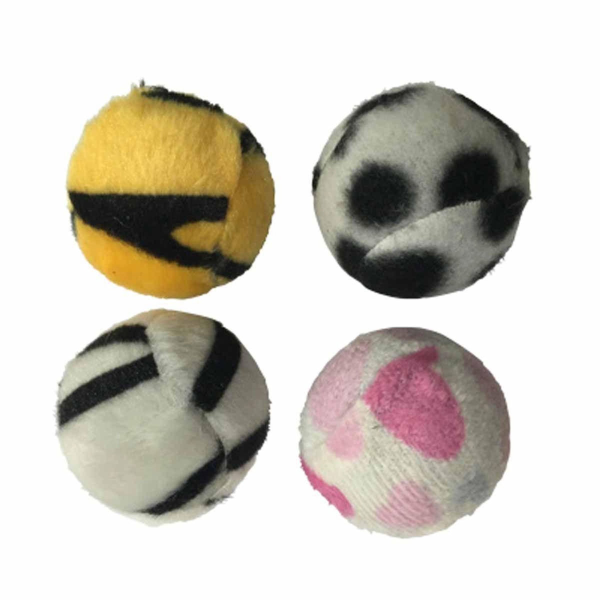 Paris Prix Lot de 4 Jouets pour Chat  Balles  4cm Multicolore