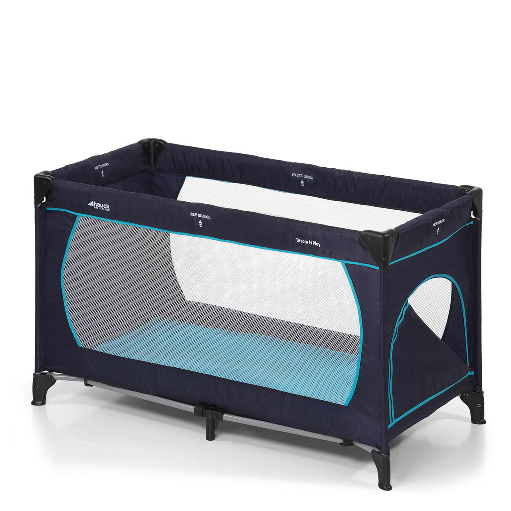 Voir la diapositive 1 : HAUCK Lit Parapluie Dream and Play Plus - Navy Aqua