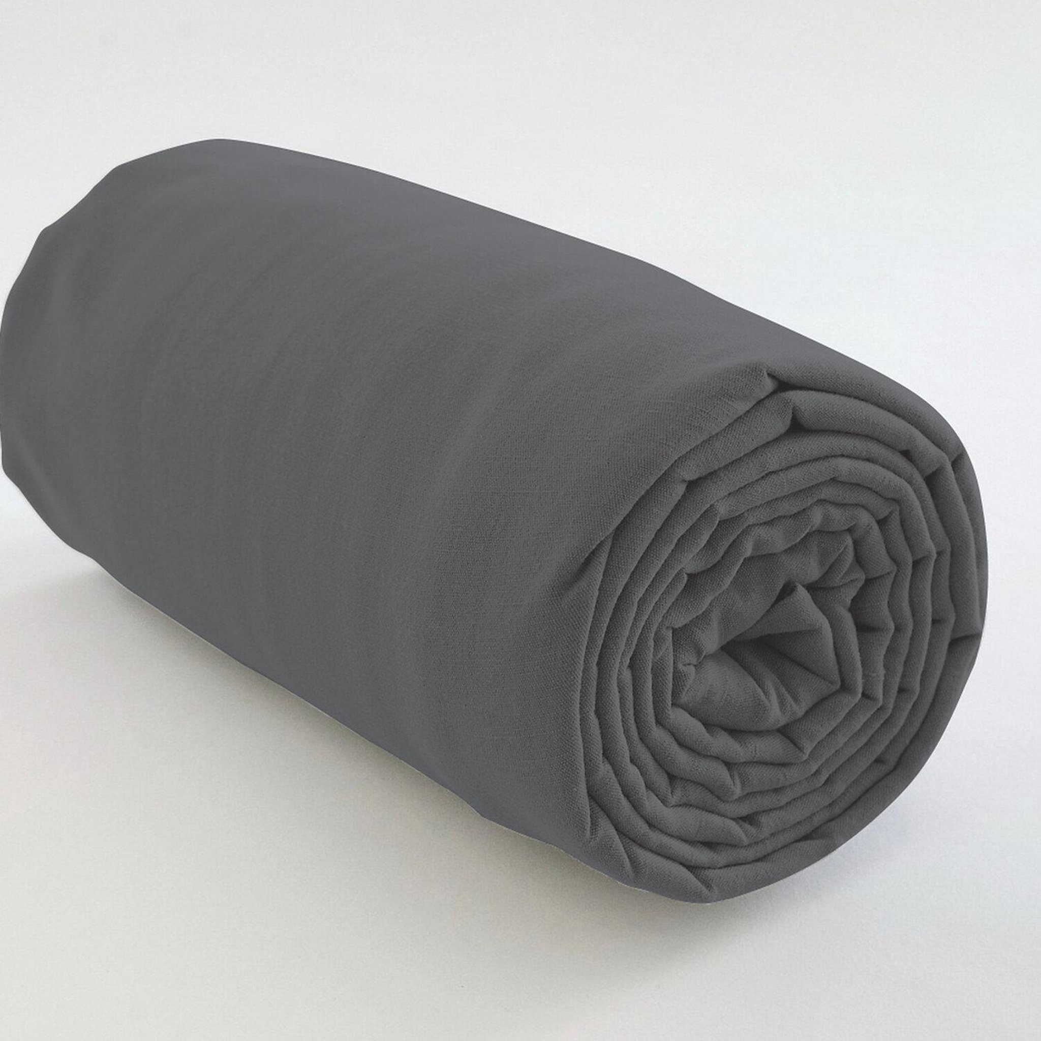 Voir la diapositive 2 : Les Ateliers du Linge Drap housse 100% coton 115g 57fils, oli