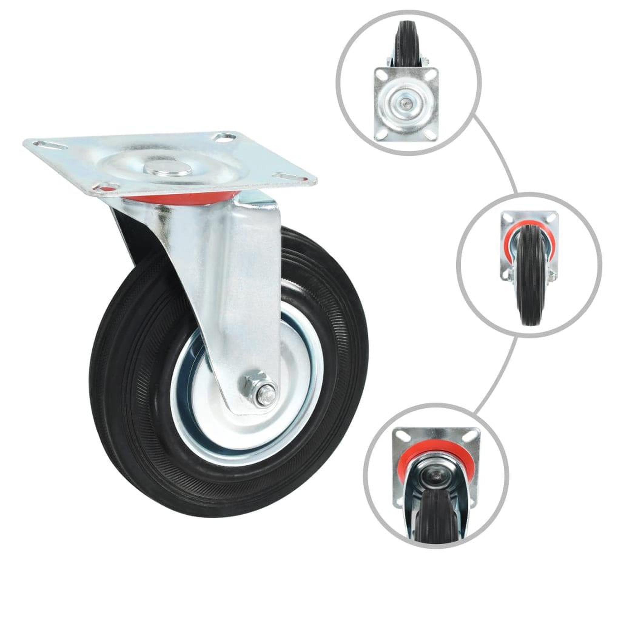 Voir la diapositive 3 : VIDAXL 12 pcs Roulettes pivotantes 125 mm