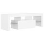 Voir la diapositive 3 : VIDAXL Meuble TV avec lumieres LED Blanc 120x35x40 cm