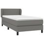 Voir la diapositive 3 : VIDAXL Sommier a lattes de lit avec matelas Gris fonce 80x200 cm Tissu