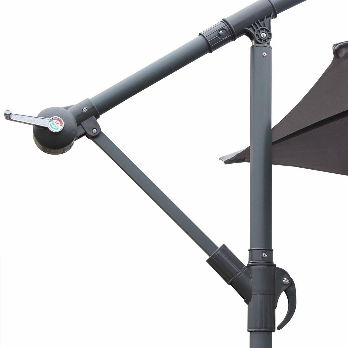 SWEEEK Parasol déporté rond Hardelot diamètre 300cm excentré  8 baleines