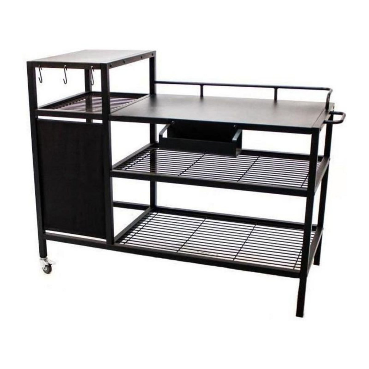 brasero Chariot pour Plancha - Acier Noir