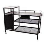 brasero Chariot pour Plancha - Acier Noir