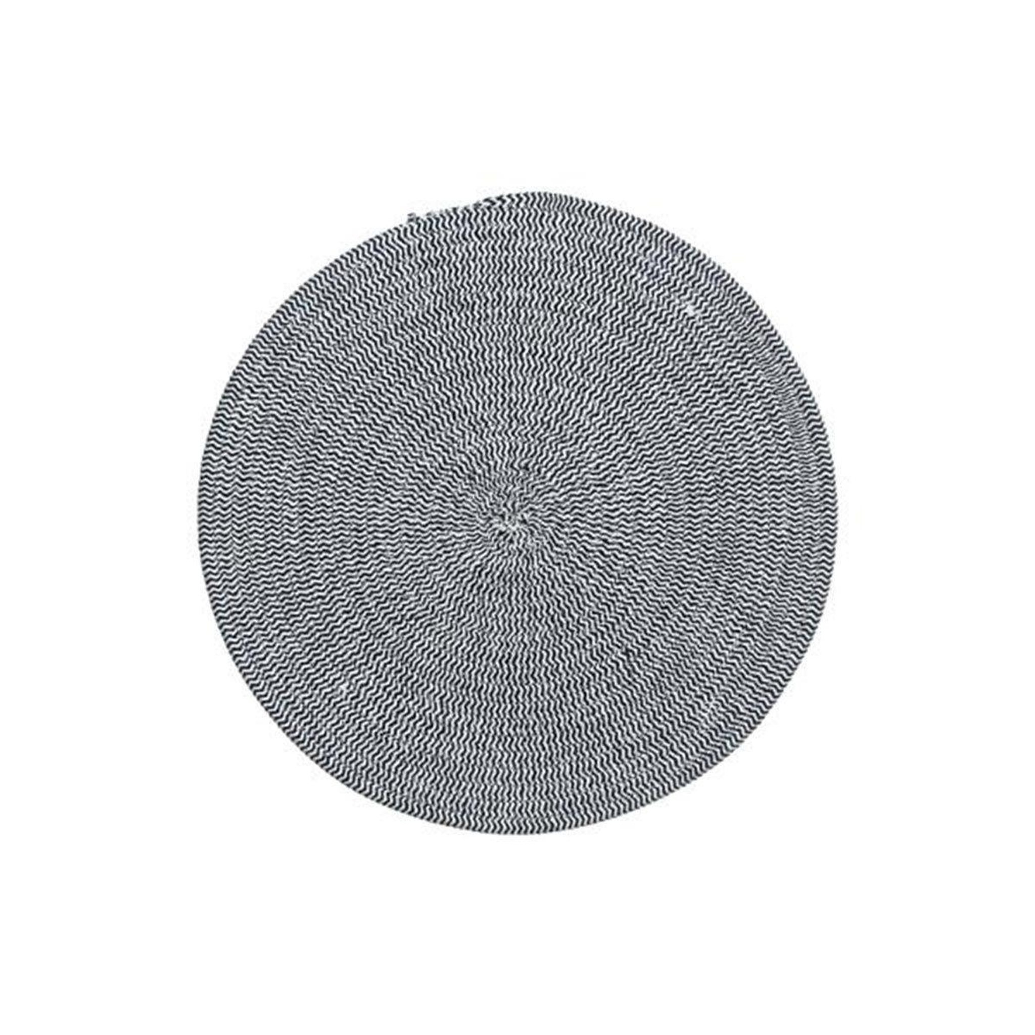 SECRET DE GOURMET Set de table déco  coton  38cm noir