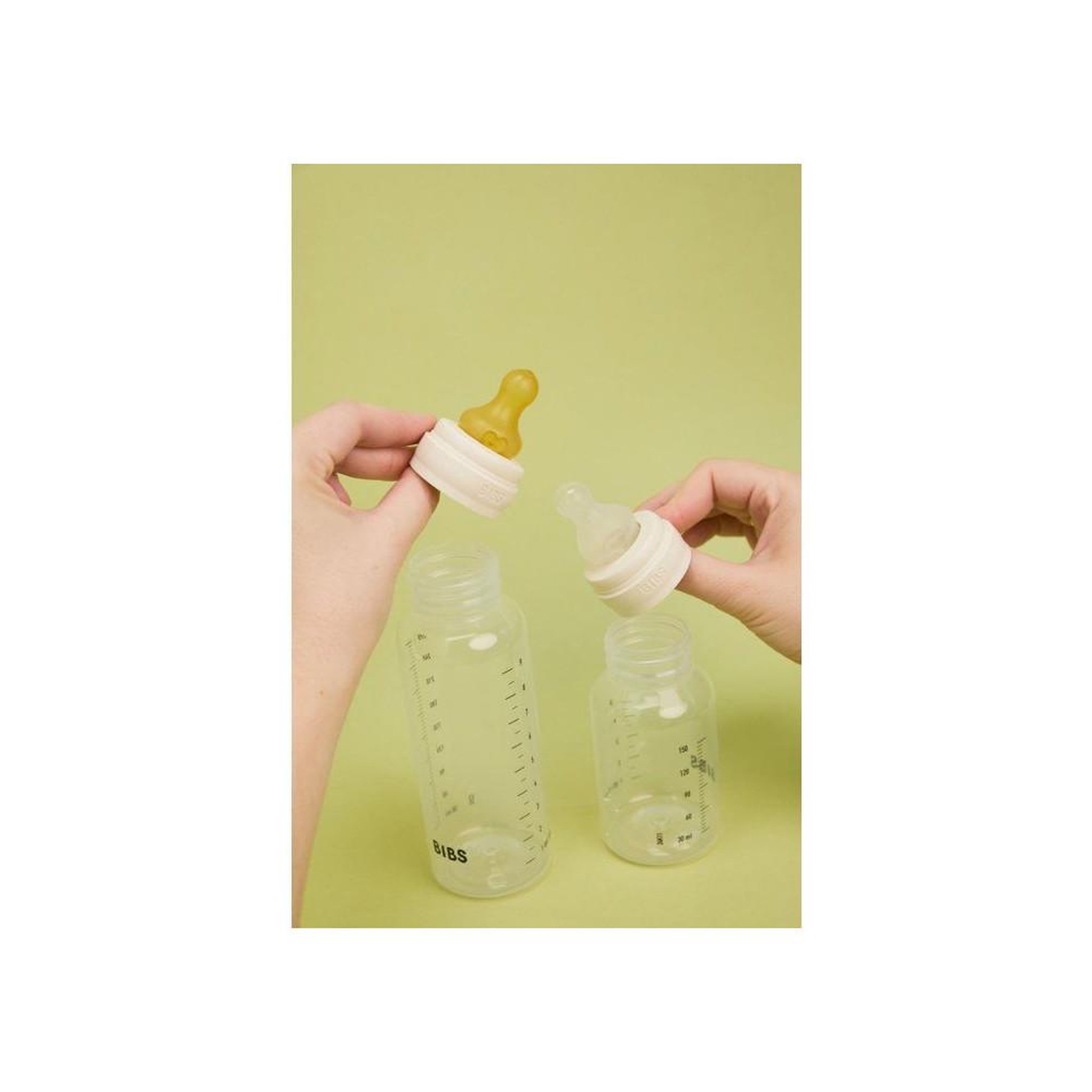 Voir la diapositive 4 : BIBEE Set de biberons bébé bibs, lot de 2, 270 ml, silicone anti-colique, tétines à bout rond débit moyen, ivoire