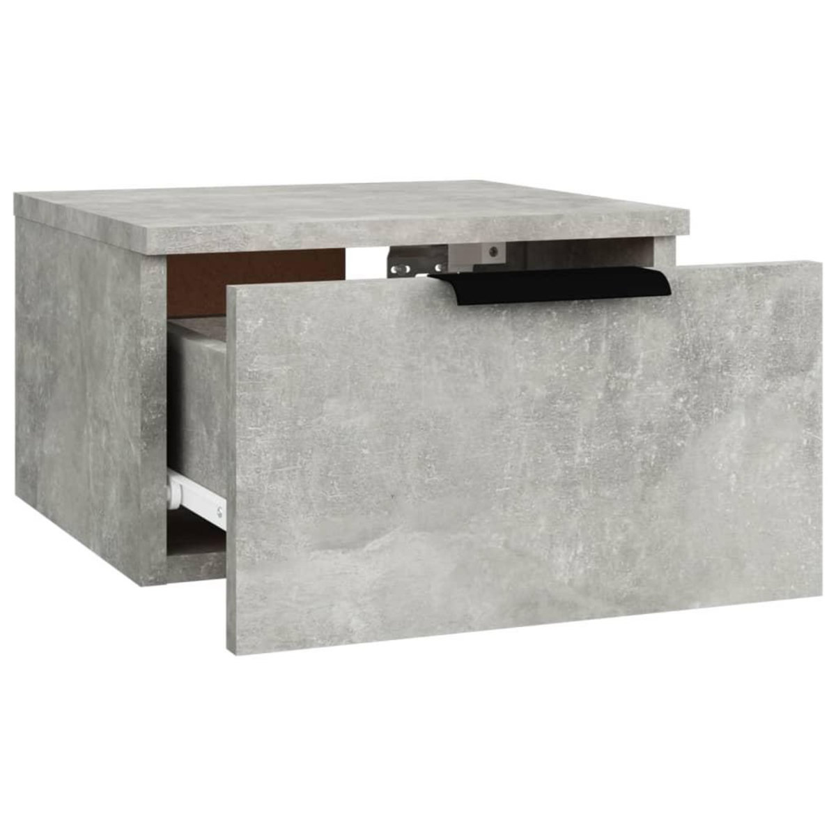 VIDAXL Table de chevet murale Gris beton 34x30x20 cm