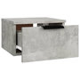 Voir la diapositive 5 : VIDAXL Table de chevet murale Gris beton 34x30x20 cm