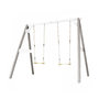 Voir la diapositive 2 : Axi House AXI Portique double 2 balancoires en bois Gris Blanc 160x254x207cm