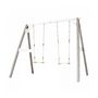 Voir la diapositive 2 : Axi House AXI Portique double 2 balancoires en bois Gris Blanc 160x254x207cm