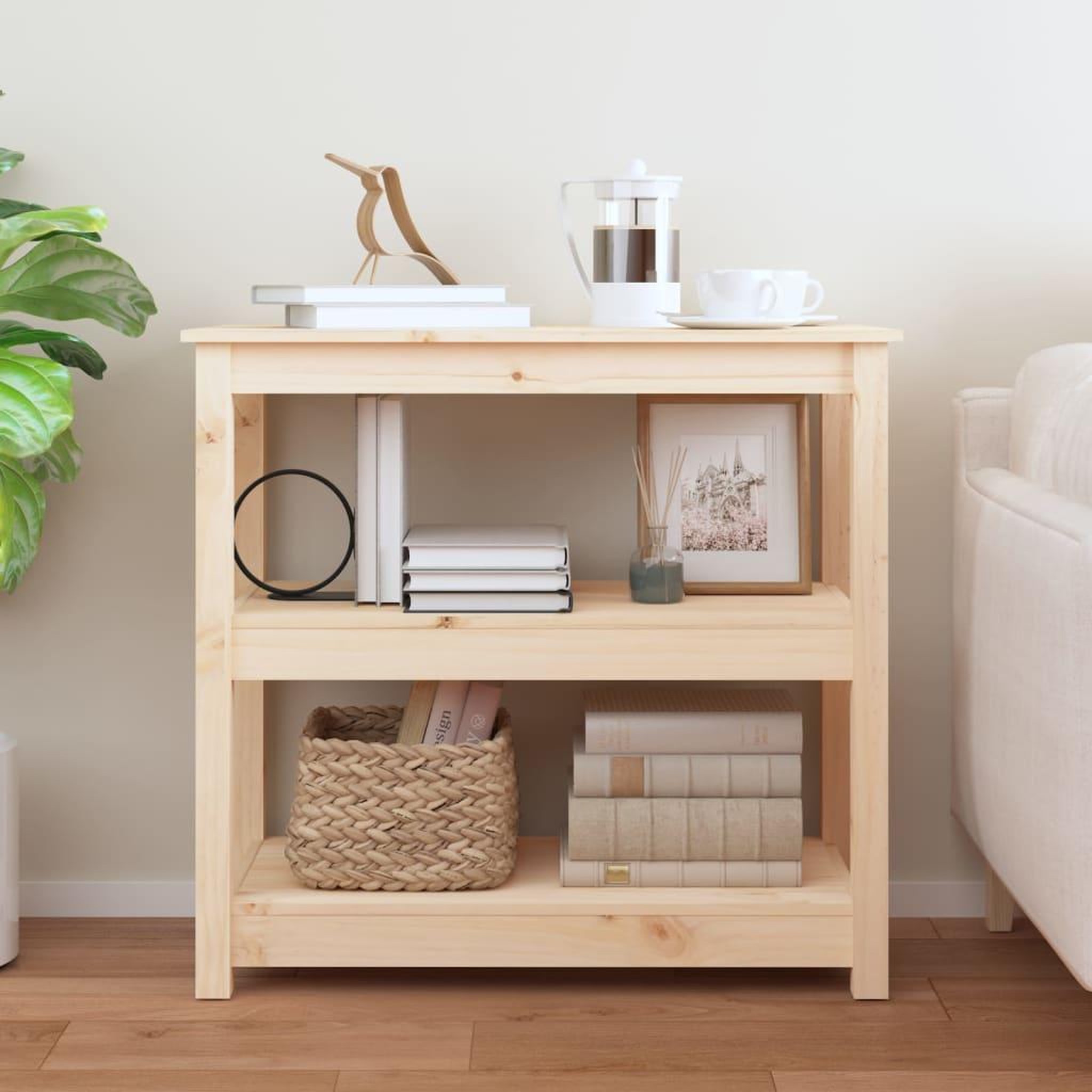 Voir la diapositive 3 : VIDAXL Table console 80x40x74 cm Bois massif de pin