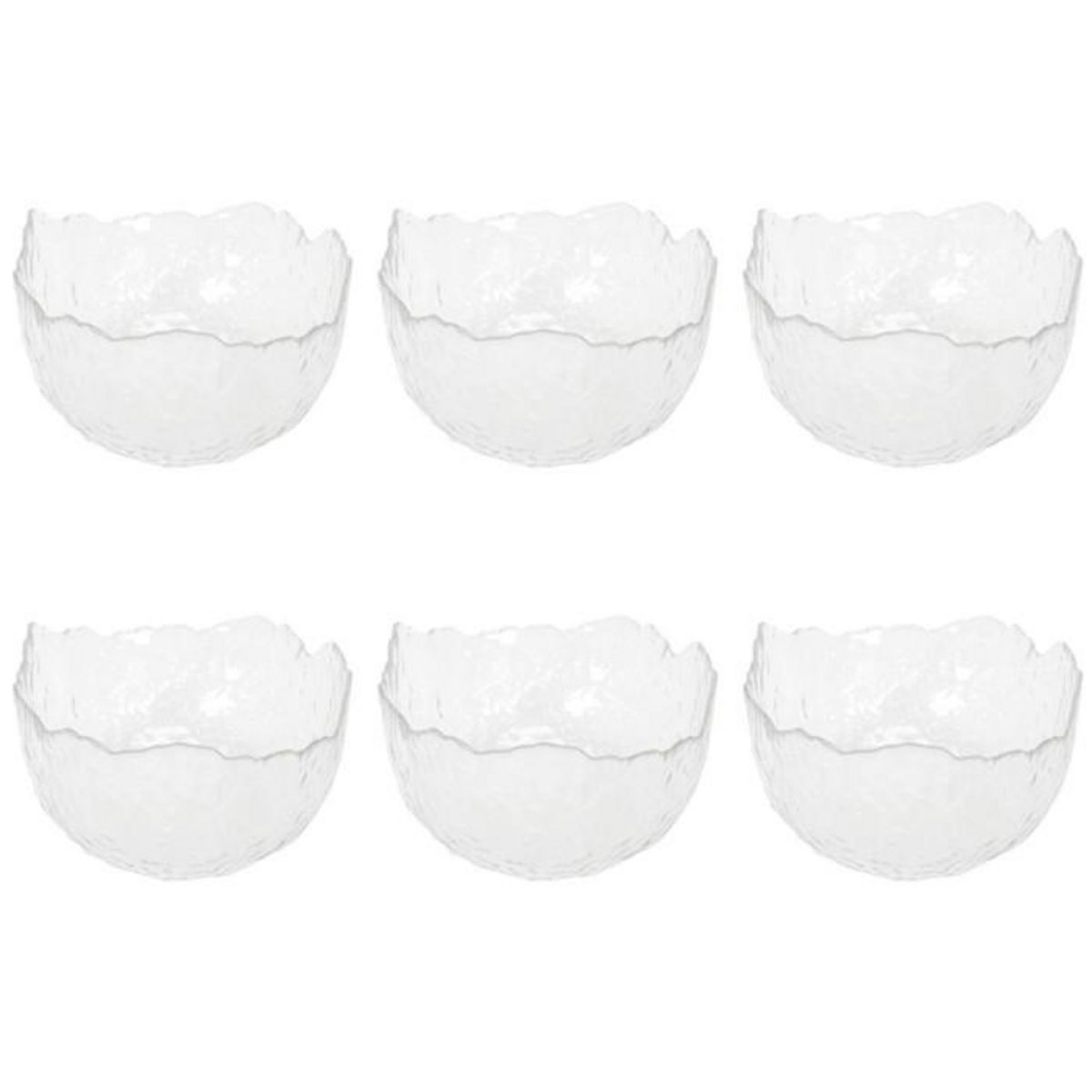 Paris Prix Lot de 6 Coupelles en Verre  Lua  70cl Transparent