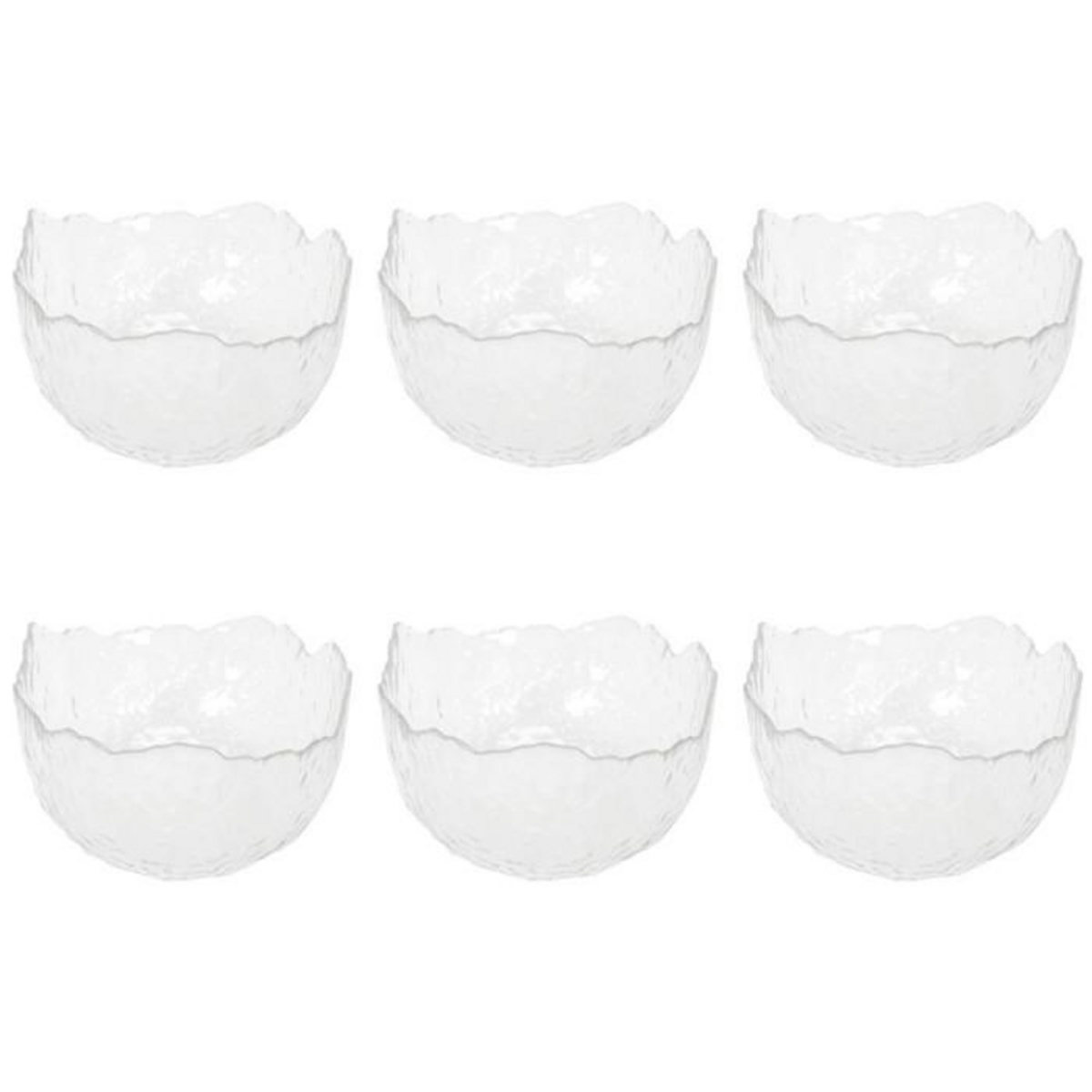 Paris Prix Lot de 6 Coupelles en Verre  Lua  70cl Transparent