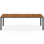 Voir la diapositive 3 : ID MARKET Salon de jardin NOUMEA table 240 cm plateau verre trempé effet bois et 10 chaises empilables noir et bois