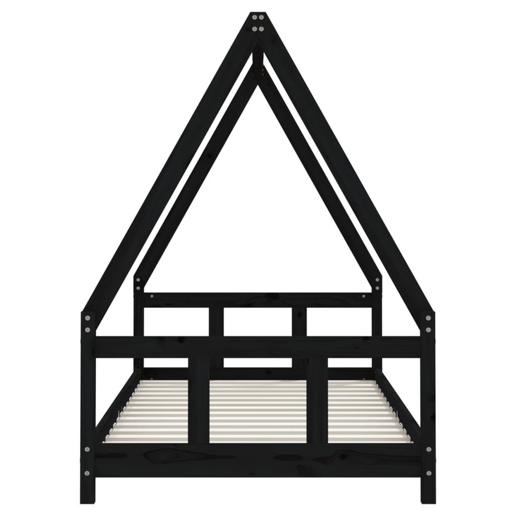 Voir la diapositive 4 : VIDAXL Cadre de lit pour enfants noir 90x190 cm bois de pin massif