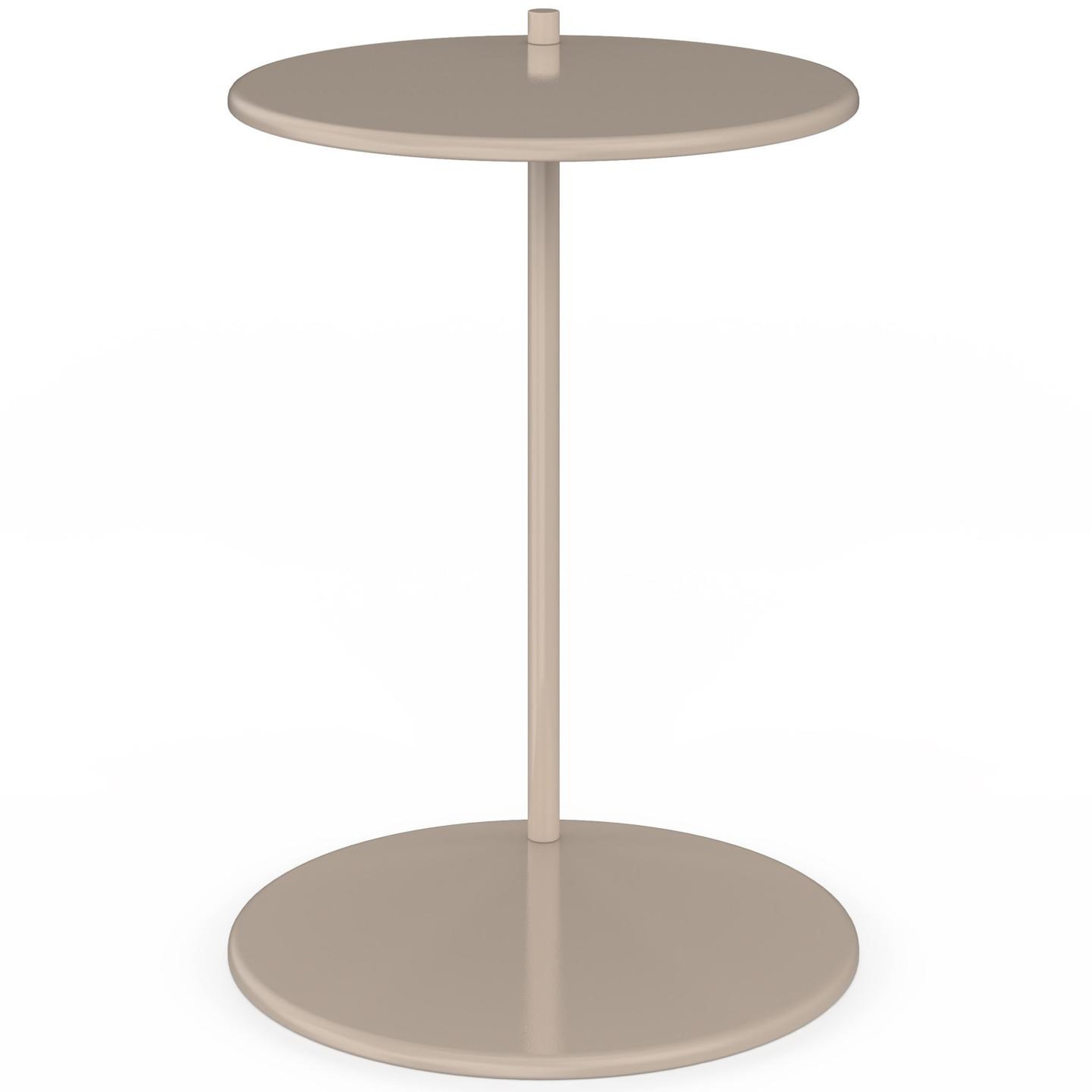 Voir la diapositive 3 : ID MARKET Lot de 2 tables d'appoint rondes, bouts de canapé, tables de chevet leontine 40 cm métal taupe