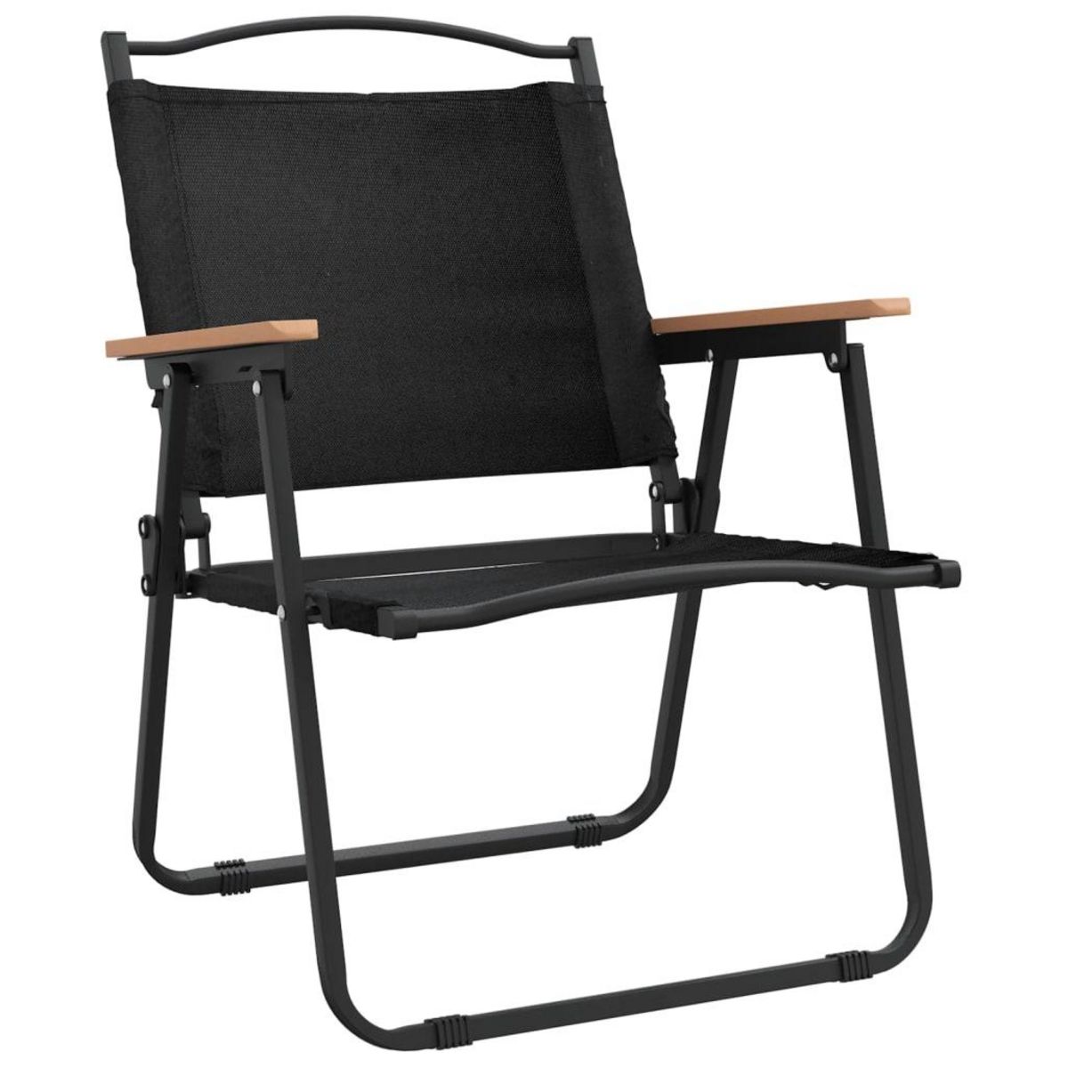 VIDAXL Chaises de camping lot de 2 Noir 54x55x78 cm Tissu Oxford