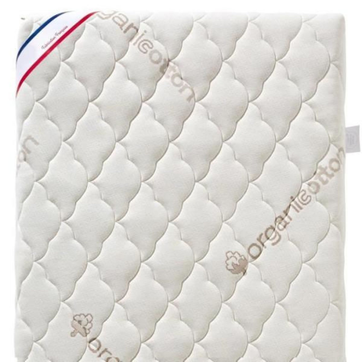 P'TIT LIT Matelas Bébé Coton Bio - 60x120x8 cm - 100% Coton - Déhoussable - Sans traitement chimique