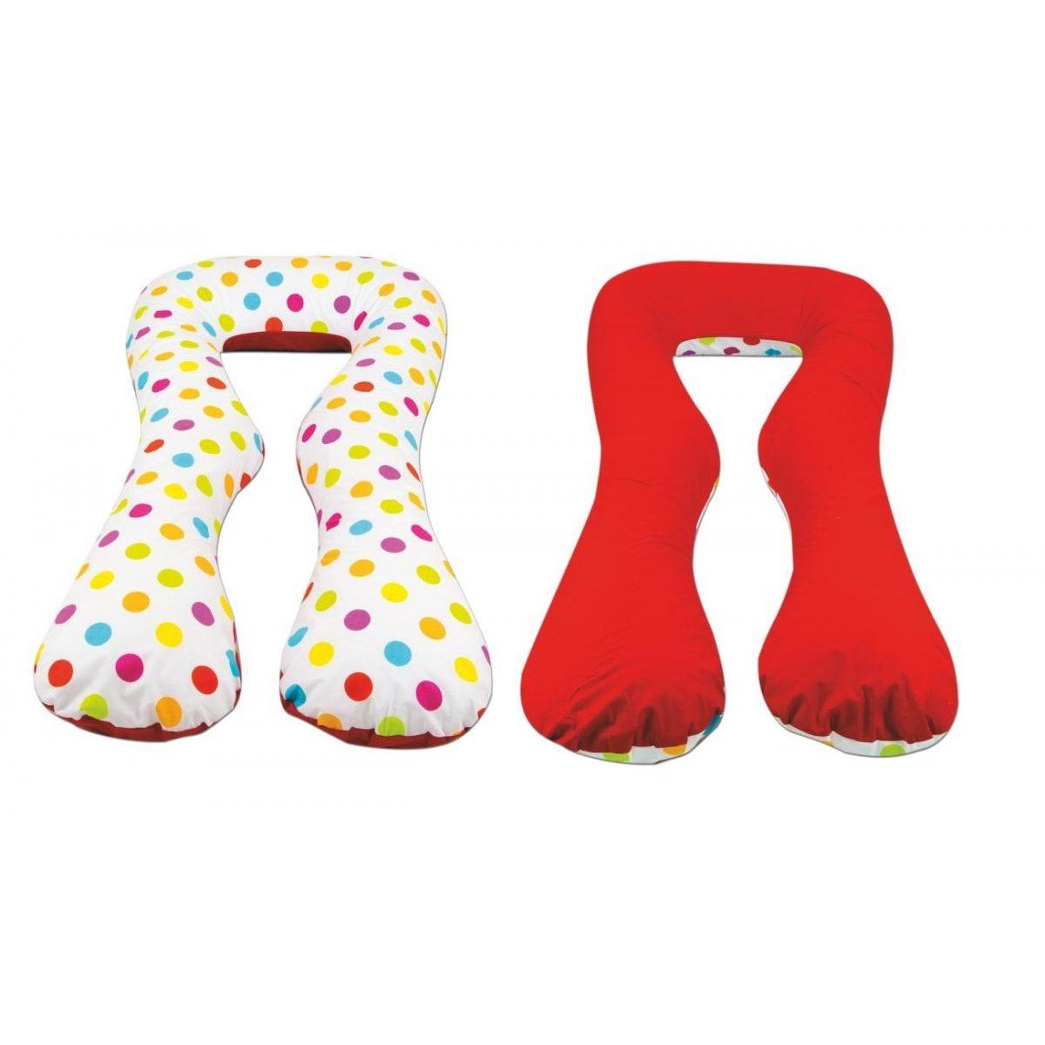 VELINDA coussin à usages multiples boules couleurs de printemps – fond rouge