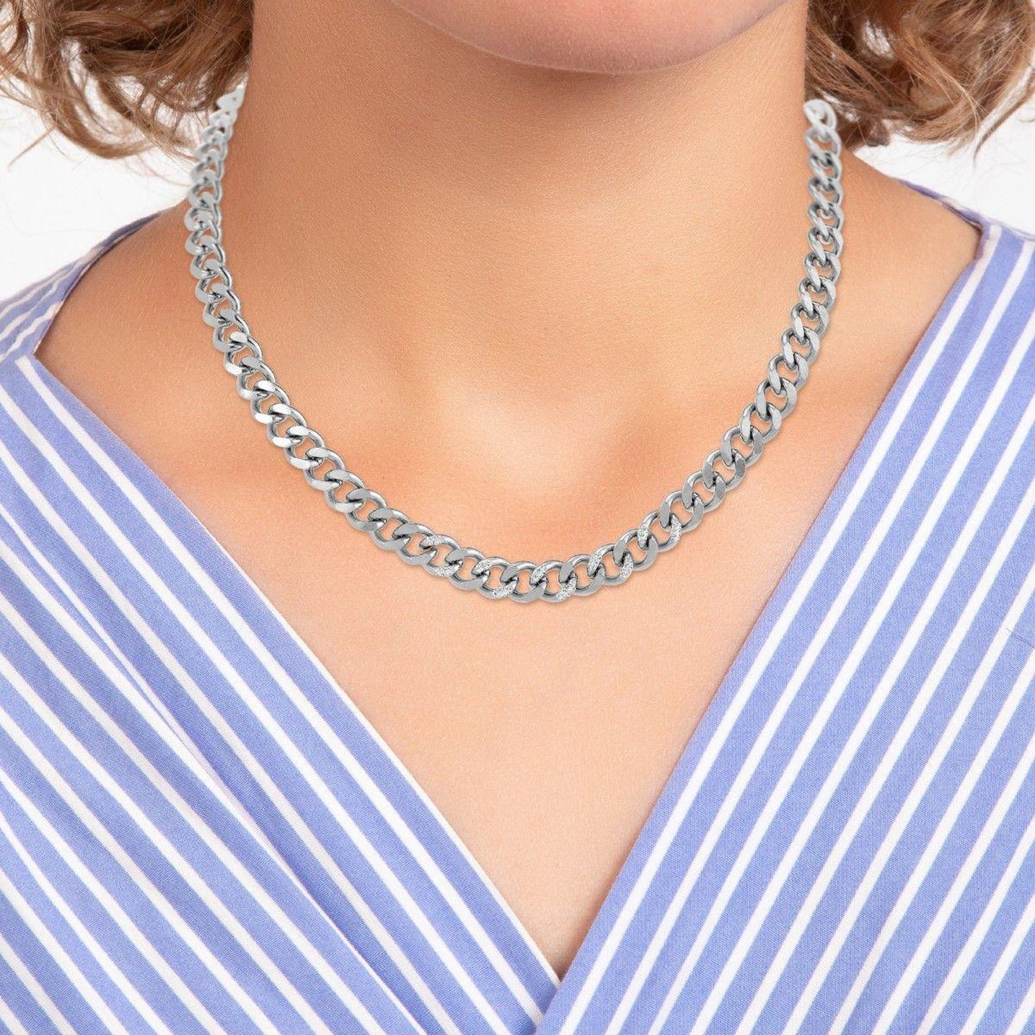 Voir la diapositive 2 : SC CRYSTAL Collier SC Crystal orné de Cristaux scintillants