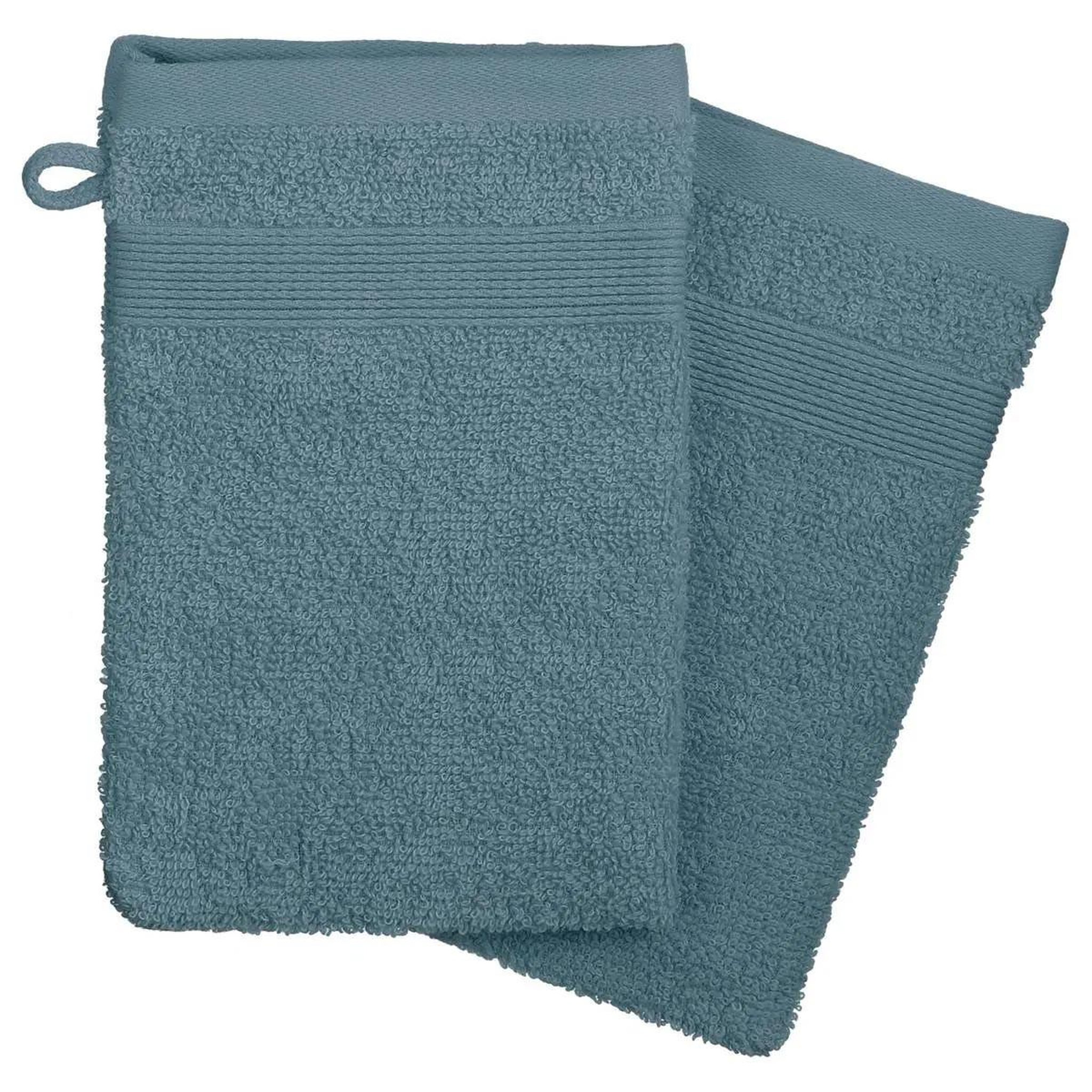 ATMOSPHERA Lot de 2 gants de toilette  confort  15x21cm orage